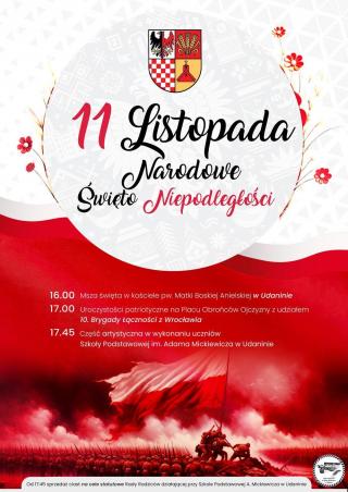 Gminne obchody Narodowego Święta Niepodległości w Udaninie