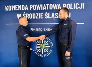Średzki Policjant wyróżniony przez Komendanta Wojewódzkiego Policji we Wrocławiu