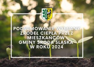 Podsumowanie wymiany źródeł ciepła przez mieszkańców Gminy Środa Śląska w roku 2024