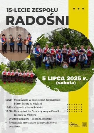 Zespół „Radośni” świętuje 15-lecie działalności — muzyka i tradycja w sercu Miękini!