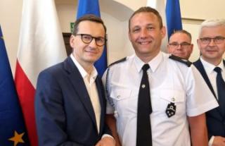 Wójt gminy Udanin na spotkaniu premiera z samorządowcami