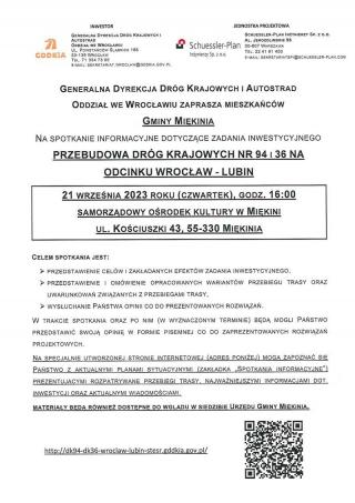 Spotkanie w Miękini w sprawie przebudowy dróg