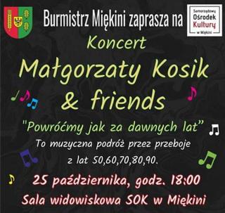 Burmistrz Miękini zaprasza mieszkańców gminy na koncert