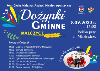 Dożynki Gminne w Malczycach. Gwiazdą wieczoru - Malibu