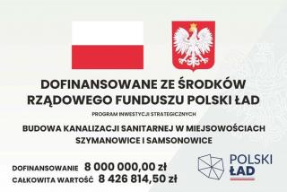 Budowa kanalizacji sanitarnej w miejscowościach Szymanowice i Samsonowice