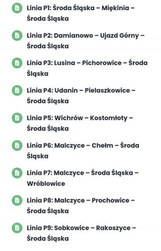 Powiat Średzki: Funkcjonowanie linii autobusowych P1-P9 zawieszone