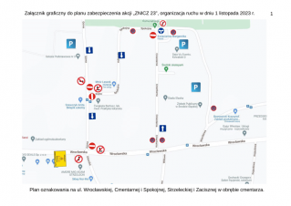 UWAGA! Zmiana organizacji ruchu w okolicy cmentarza w Środzie Śląskiej