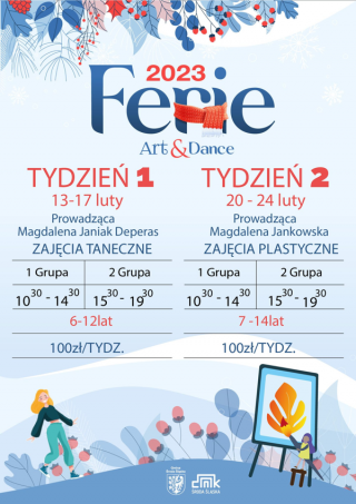 Tanecznie, artystycznie i filmowo czyli ferie z Domem Kultury