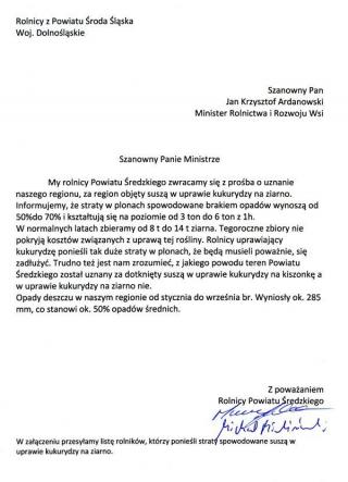 Apel do rolników, którzy ponieśli straty w uprawach kukurydzy