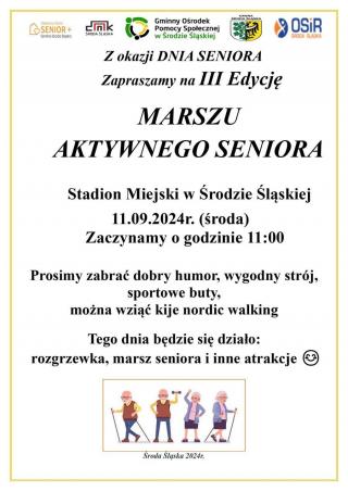 Kolejna edycja Marszu Aktywnego Seniora w Środzie Śląskiej!