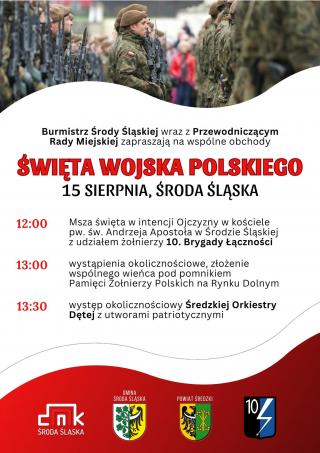 Uroczyste obchody Święta Wojska Polskiego w Środzie Śląskiej