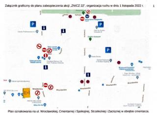 UWAGA! Zmiana organizacji ruchu w okolicy cmentarza w Środzie Śląskiej