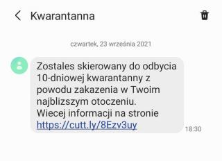 GIS ostrzega przed fałszywymi SMS-ami ws. kwarantanny