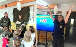 Żołnierze i miłośniczka wypraw górskich z wizytą w Przedszkolu nr 3