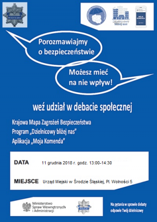 Zaproszenie na debatę społeczną w Środzie Śląskiej