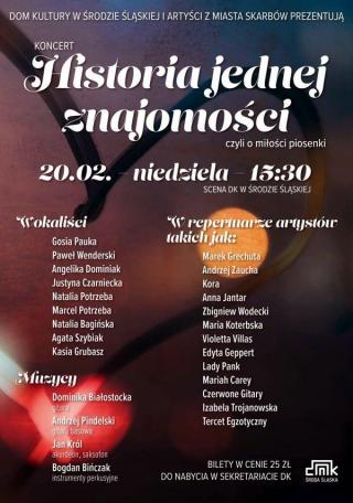 Przedłużone walentynki w Domu Kultury. Koncert piosenek o miłości w Środzie Śląskiej