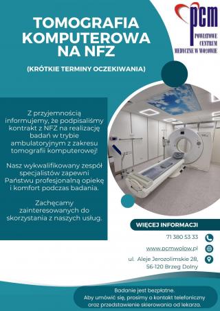 Tomografia komputerowa na NFZ w Brzegu Dolnym (krótkie terminy oczekiwania)