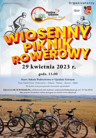 Gmina Udanin zaprasza na Wiosenny Piknik Rowerowy