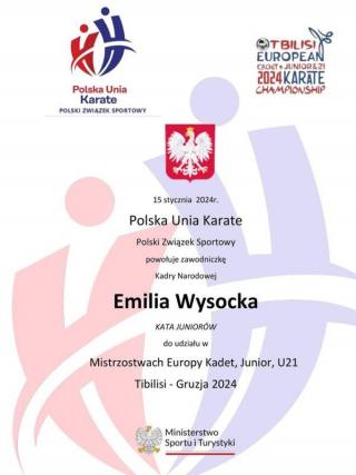 Emilia Wysocka i Milena Żurek powołane na Mistrzostwa Europy w Karate WKF!