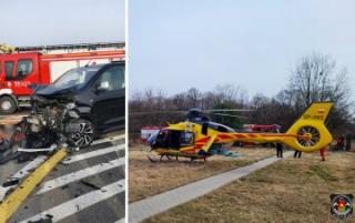 Wypadek w Miękini, pożar w Malczycach - kilka osób poszkodowanych [raport strażaków]