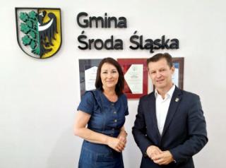 Wójt Gminy Malczyce spotkał się z burmistrzynią Środy Śląskiej