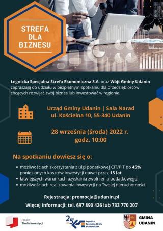 Strefa dla Biznesu – spotkanie dla przedsiębiorców w Udaninie