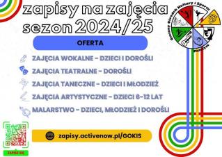 Gminny Ośrodek Kultury i Sportu w Malczycach zaprasza do zapisów na nowy sezon zajęć!