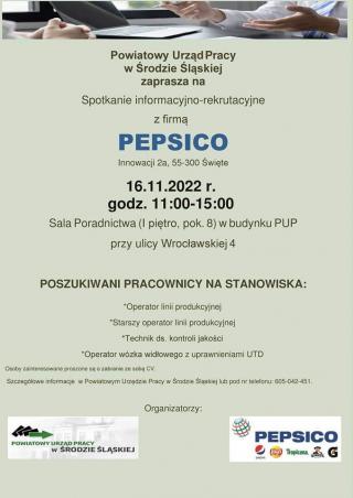 Spotkanie informacyjno-rekrutacyjne z firmą PepsiCo