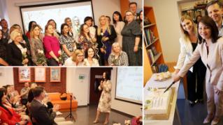Bibliotekarze z powiatu średzkiego wspólnie świętowali w średzkiej bibliotece