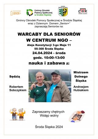 Warcaby dla Seniorów w średzkim Centrum NGO