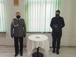 Ślubowanie nowego funkcjonariusza średzkiej policji