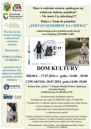Dołącz do projektu „Zostań Seniorem na chwilę”