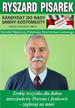 RYSZARD PISAREK - kandydat do Rady Gminy Kostomłoty