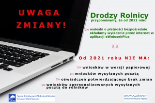 Uwaga rolnicy! Zmiany w zasadach składania wniosków