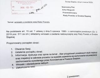 Potwierdzono przypadek koronawirusa w Polsce - niezależni radni powiatu chcą nadzwyczajnej sesji