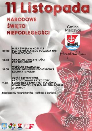 Uroczyste obchody Święta Niepodległości w Malczycach