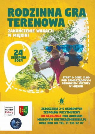 Rodzinna Gra Terenowa w Miękini na zakończenie wakacji
