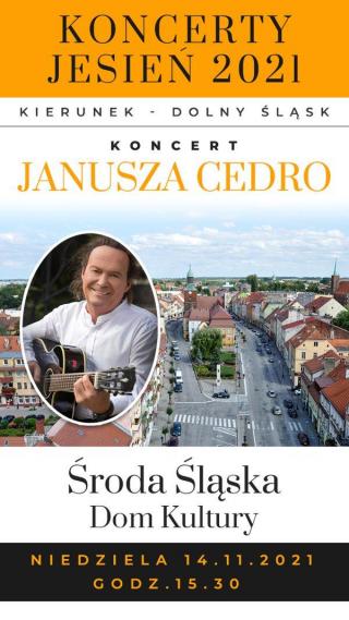 Koncert Janusza Cedro – polskie przeboje lat 60 i 70 w ramach Dnia Seniora w Środzie Śląskiej!