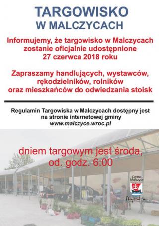 Targowisko w Malczycach już oddane do użytku