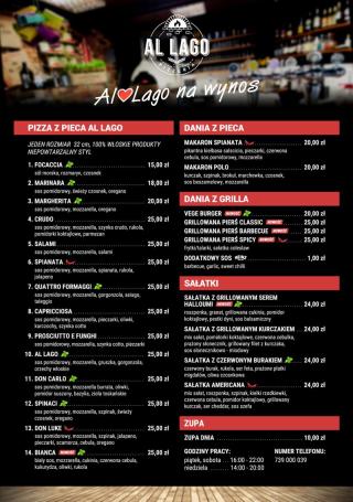 Kulinarny tydzień z Al Lago! Oto nowe menu - wybierz swoją opcję!