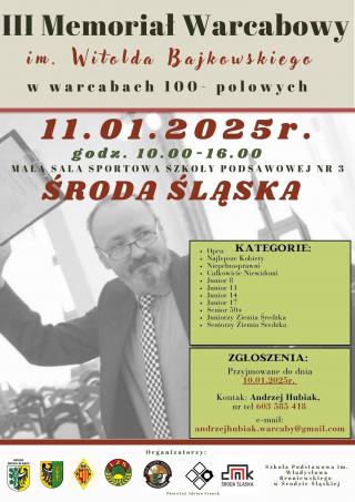 Zapraszamy na Memoriał Warcabowy w Środzie Śląskiej!