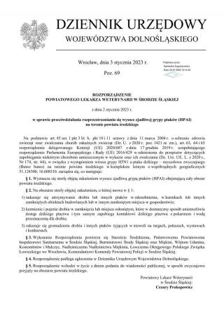 Uwaga! Komunikat dla hodowców drobiu lub innych ptaków