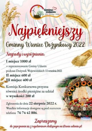 Konkurs na Najpiękniejszy Gminny Wieniec Dożynkowy