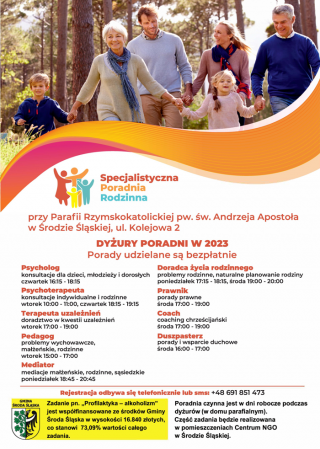 Specjalistyczna Poradnia Rodzinna przy parafii pw. św. Andrzeja Apostoła w Środzie Śląskiej