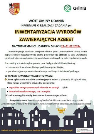 Inwentaryzacja wyrobów azbestowych w Gminie Udanin