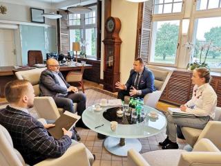Spotkanie wójta gminy Udanin z Marszałkiem Województwa
