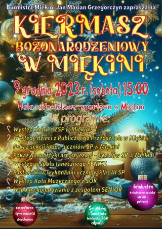 Miękinia zaprasza na Kiermasz Bożonarodzeniowy