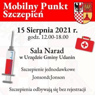 Mobilny Punkt Szczepień w Udaninie już w niedzielę