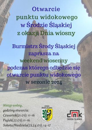 Wkrótce otwarcie punktu widokowego w Środzie Śląskiej