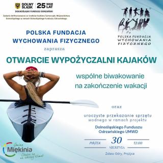Zapraszamy na Otwarcie Sezonowej Wypożyczalni Kajaków w Prężycach!